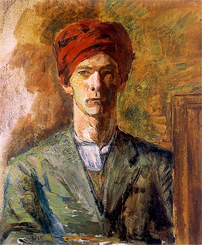 Zygmunt Waliszewski Self portrait in red headwear China oil painting art